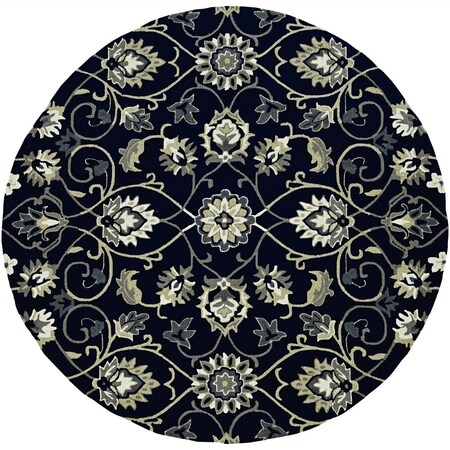 Homeroots 60 x 90 in. Navy Polypropylene Rug 374699